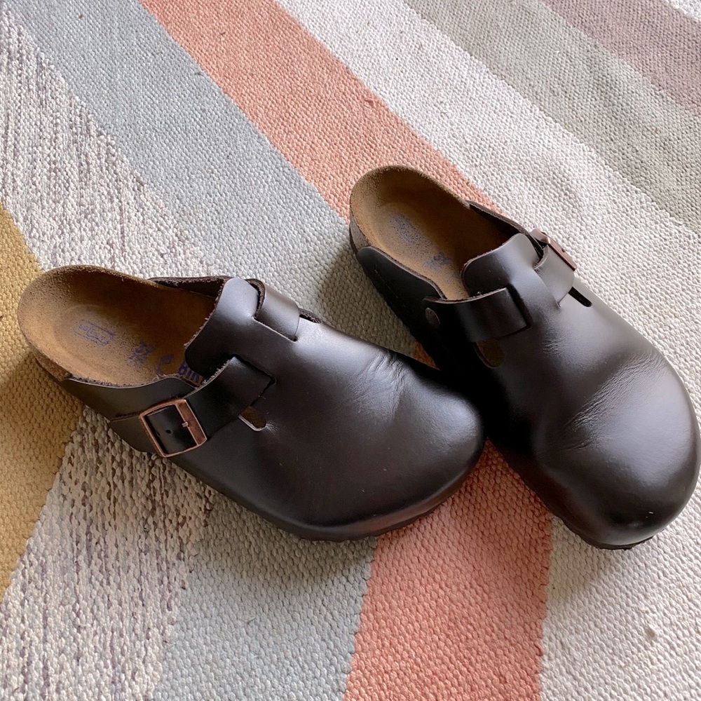Birkenstock Boston Amalfi Testa Di Moro Leather